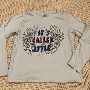 Zara girl’s Long Sleeve T Shirt with Wing Design lavender size 9 kt2